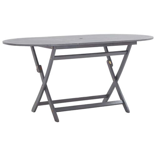 Foldbart havebord 160 x 85 x 75 cm massivt akacietræ