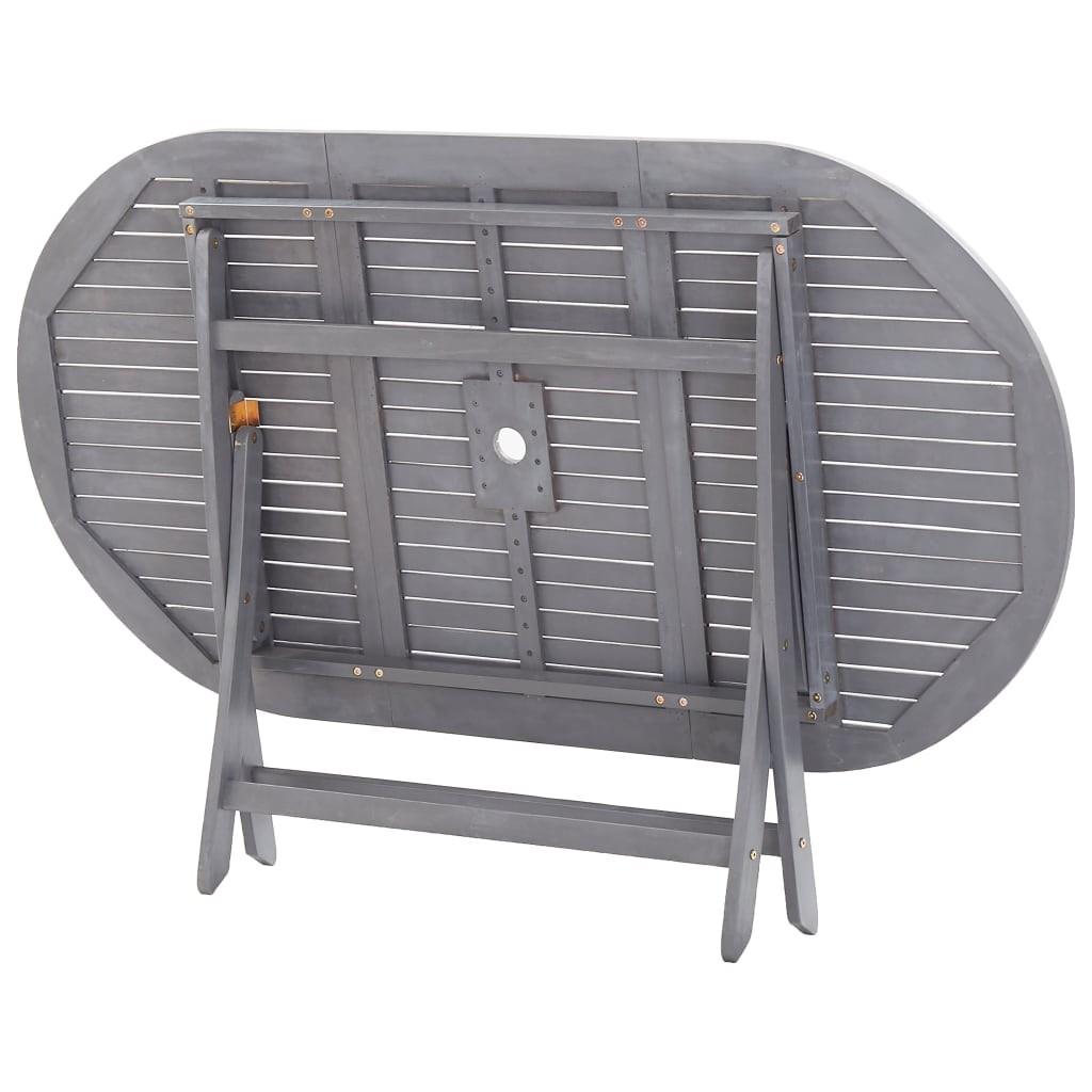 Foldbart havebord 160 x 85 x 75 cm massivt akacietræ