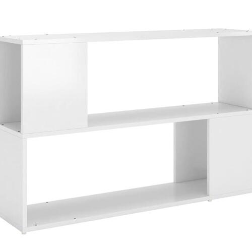 Bogreol 100x24x63 cm konstrueret træ hvid højglans