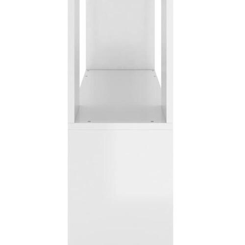 Bogreol 100x24x63 cm konstrueret træ hvid højglans