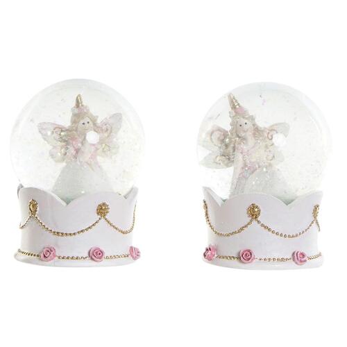 Luminous Decoration Snebold Krystal Harpiks (6,5 x 6,5 x 8,5 cm) (2 enheder)