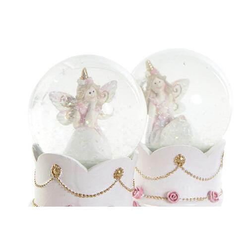 Luminous Decoration Snebold Krystal Harpiks (6,5 x 6,5 x 8,5 cm) (2 enheder)