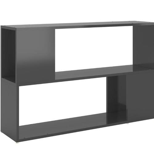Bogreol 100x24x63 cm konstrueret træ grå højglans