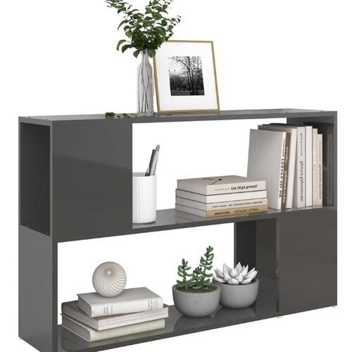 Bogreol 100x24x63 cm konstrueret træ grå højglans