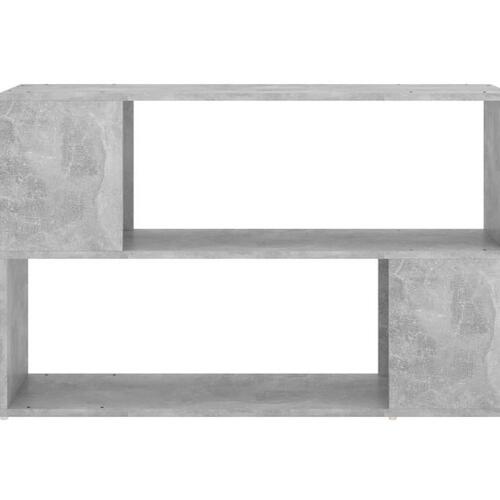 Bogreol 100x24x63 cm spånplade betongrå