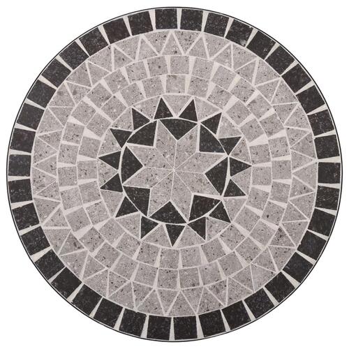 Bistrobord med mosaikdesign 61 cm keramisk grå