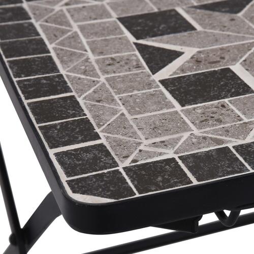 Bistrostole 2 stk. med mosaikdesign grå