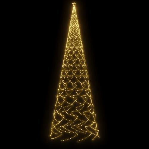 Juletræ med spyd 3000 LED'er 800 cm varmt hvidt lys