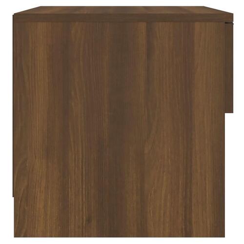 Sengebord konstrueret træ brun egetræsfarve