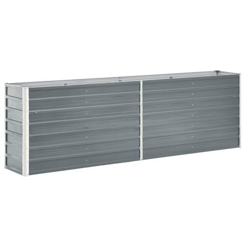 Høj plantekasse 240x40x77 cm galvaniseret stål grå