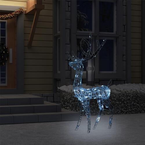 Juledekoration rensdyr 140 LED'er 120 cm akryl kold hvid