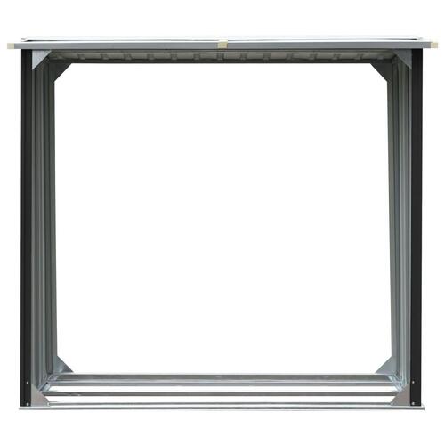 Brændeskur 172 x 91 x 154 cm galvaniseret stål antracitgrå