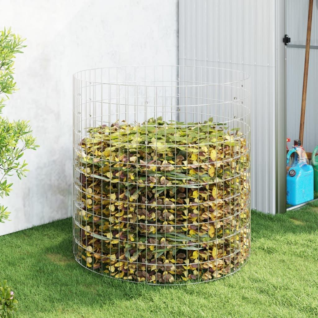 Kompostbeholder Ø100×100 cm galvaniseret stål