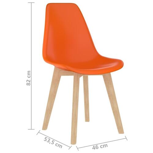 Spisebordsstole 2 stk. plastik orange
