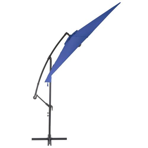 Hængeparasol 300 cm aluminiumstang blå