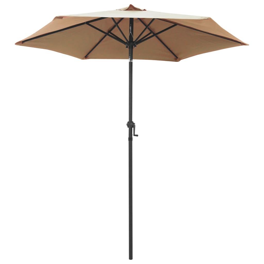 Parasol 200x224 cm aluminium gråbrun