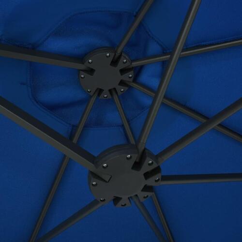 Udendørs parasol med aluminiumsstang 460 x 270 cm blå