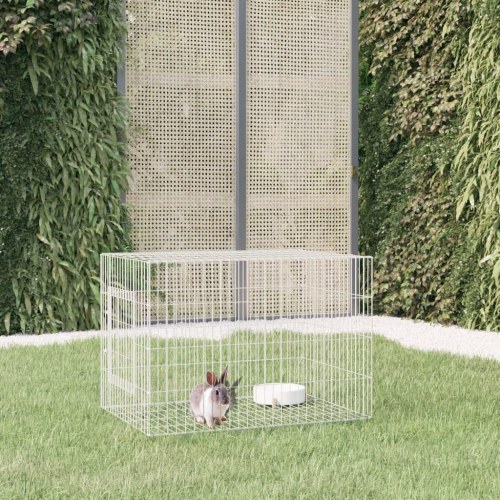 Kaninbur 78 x 54 x 54 cm i galvaniseret jern