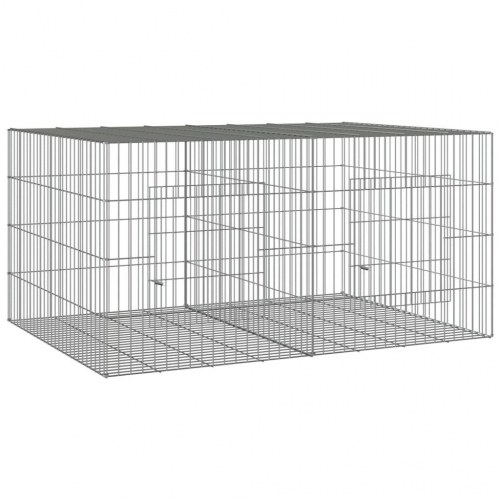 2-panels kaninbur 110x79x54 cm galvaniseret jern