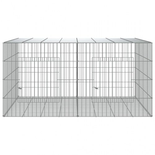 2-panels kaninbur 110x79x54 cm galvaniseret jern