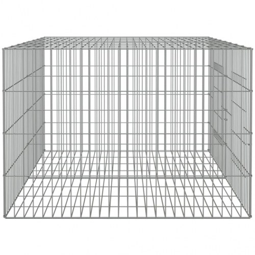 2-panels kaninbur 110x79x54 cm galvaniseret jern