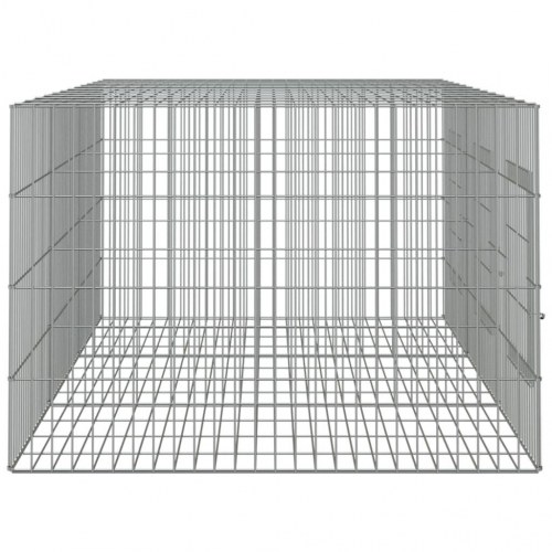 3-panels kaninbur 163 x 79 x 54 cm i galvaniseret jern