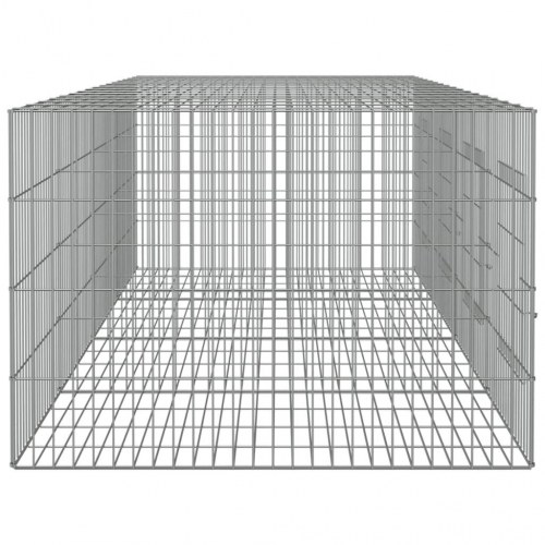 4-panels kaninbur 217x79x54 cm galvaniseret jern