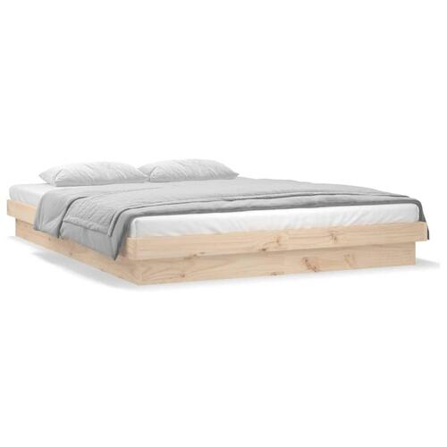 Sengeramme med LED-lys 120x190 cm Small Double massivt træ