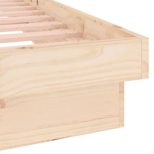 Sengeramme med LED-lys 120x190 cm Small Double massivt træ