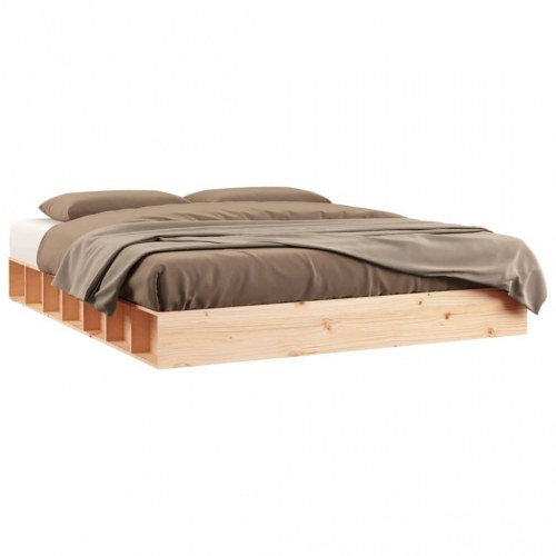 Sengeramme 150 x 200 cm King Size i massivt fyrretræ