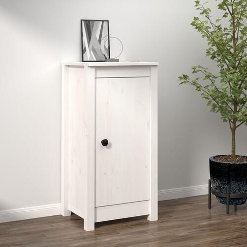 Skænk 40x35x80 cm massivt fyrretræ hvid