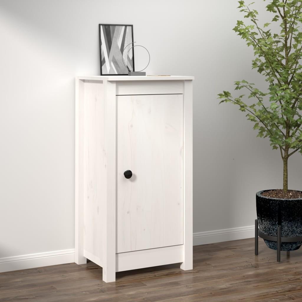 Skænk 40x35x80 cm massivt fyrretræ hvid