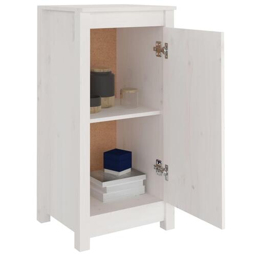 Skænk 40x35x80 cm massivt fyrretræ hvid