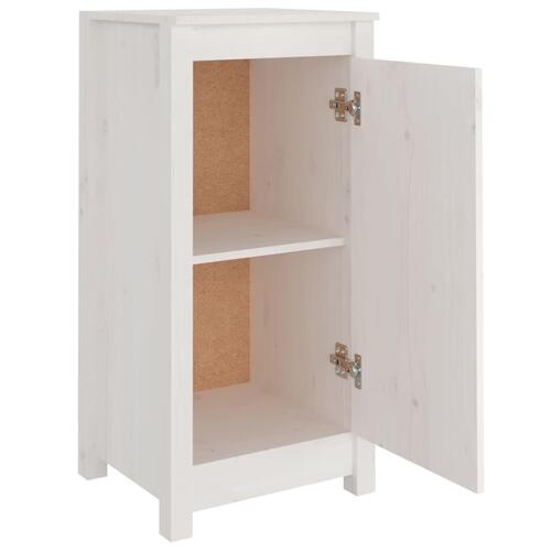 Skænk 40x35x80 cm massivt fyrretræ hvid
