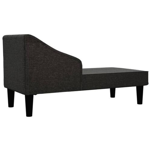 Chaiselong med bolster fløjl sort