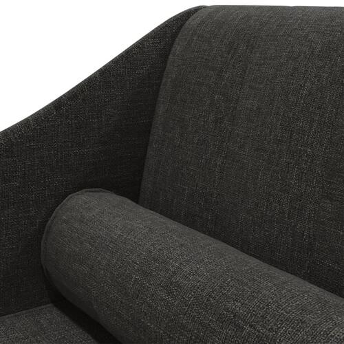 Chaiselong med bolster fløjl sort