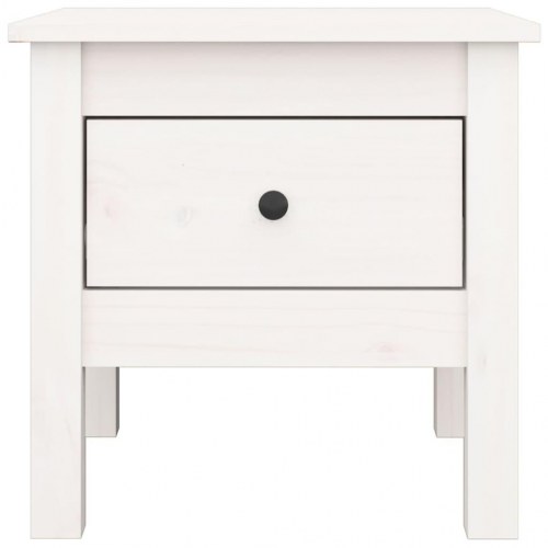 Sideborde 2 stk. 40x40x39 cm massivt fyrretræ hvid