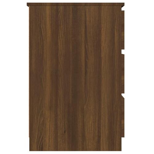 Skrivebord 140x50x77 cm konstrueret træ brun egetræsfarve