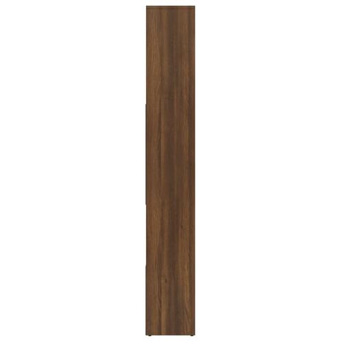 Bogreol 67x24x161 cm konstrueret træ brun egetræsfarve