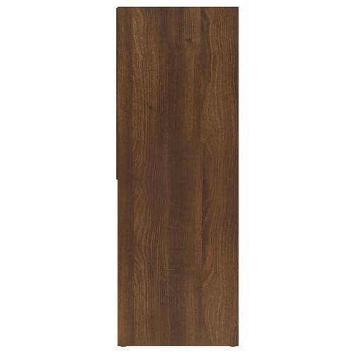 Bogreol 67x24x161 cm konstrueret træ brun egetræsfarve