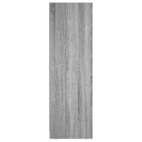 Badeværelsesskab 30x30x95 cm konstrueret træ grå sonoma-eg