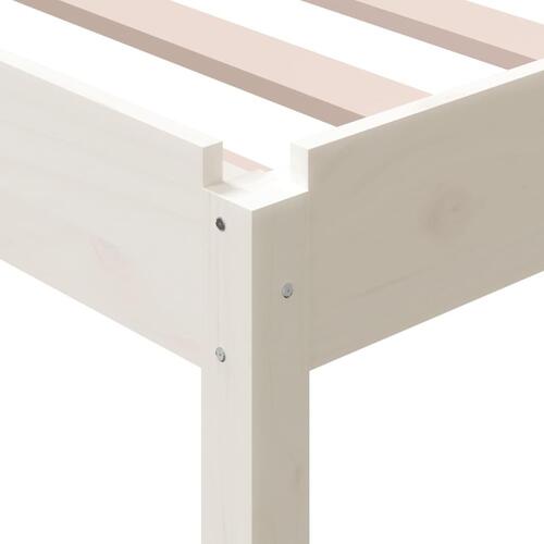 Stabelbar seng 90x200 cm massivt fyrretræ hvid