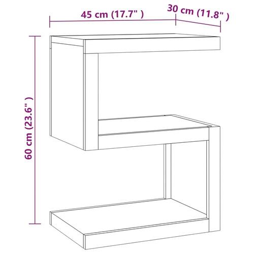 Sidebord 45x30x60 cm massivt teaktræ