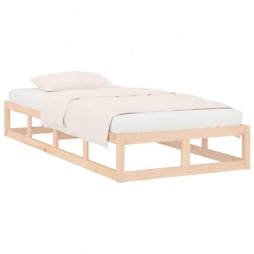 Sengeramme 90x200 cm i massivt fyrretræ - enkeltmandsseng med lameller