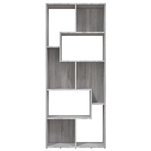 Bogreol 67x24x161 cm konstrueret træ grå sonoma-eg