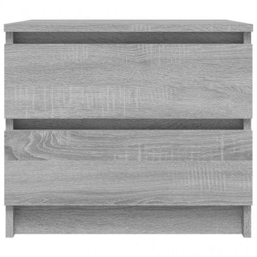 Sengeborde 2 stk. - 50 × 39 × 43,5 cm i grå sonoma-eg, konstrueret træ