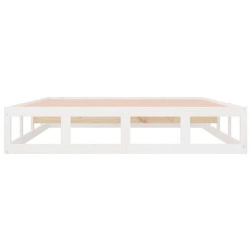Sengeramme 120x200 cm massivt træ hvid