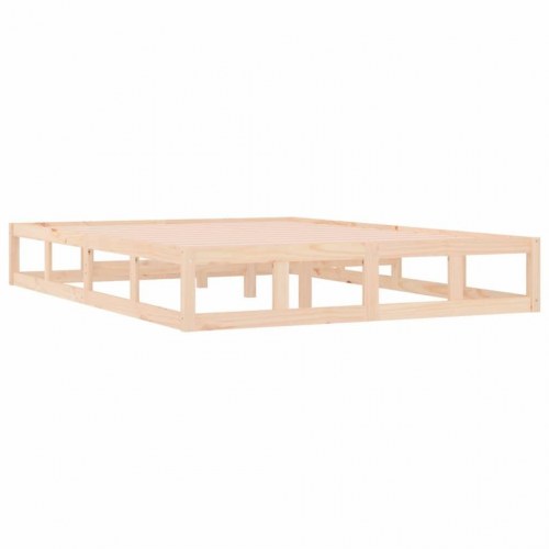 Sengeramme 200 x 200 cm i massivt fyrretræ - platformsseng