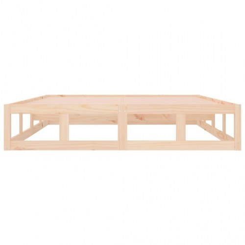 Sengeramme 200 x 200 cm i massivt fyrretræ - platformsseng