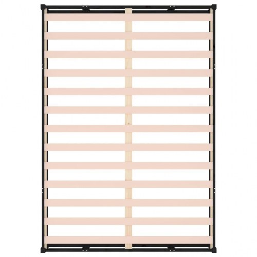 Sengeramme 200 x 200 cm i massivt fyrretræ - sort
